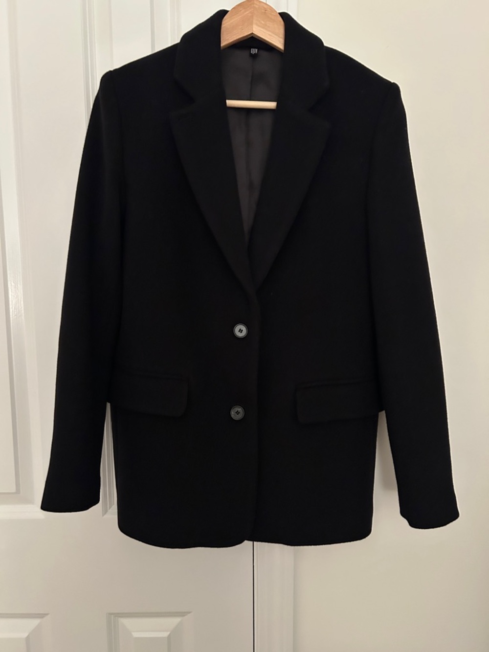 & Other Stories Black Wool Blend Blazer Jacket